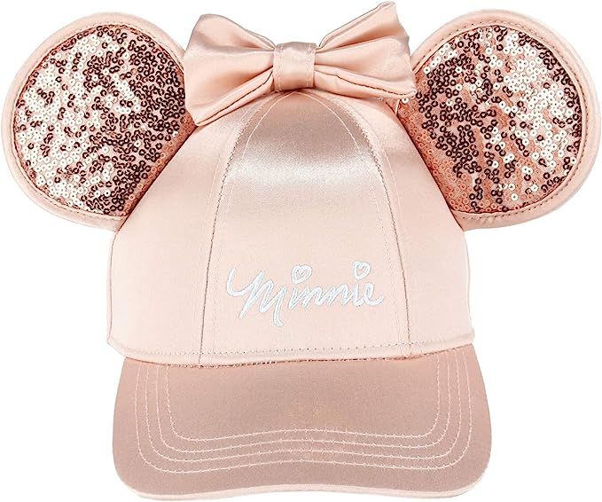 Disney Minnie Mouse Rose Gold Bling Ears Girls Adjustable Hat | Amazon (US)