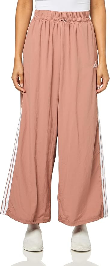 adidas Women's Essentials 3-Stripes Woven Parachute Pants | Amazon (US)