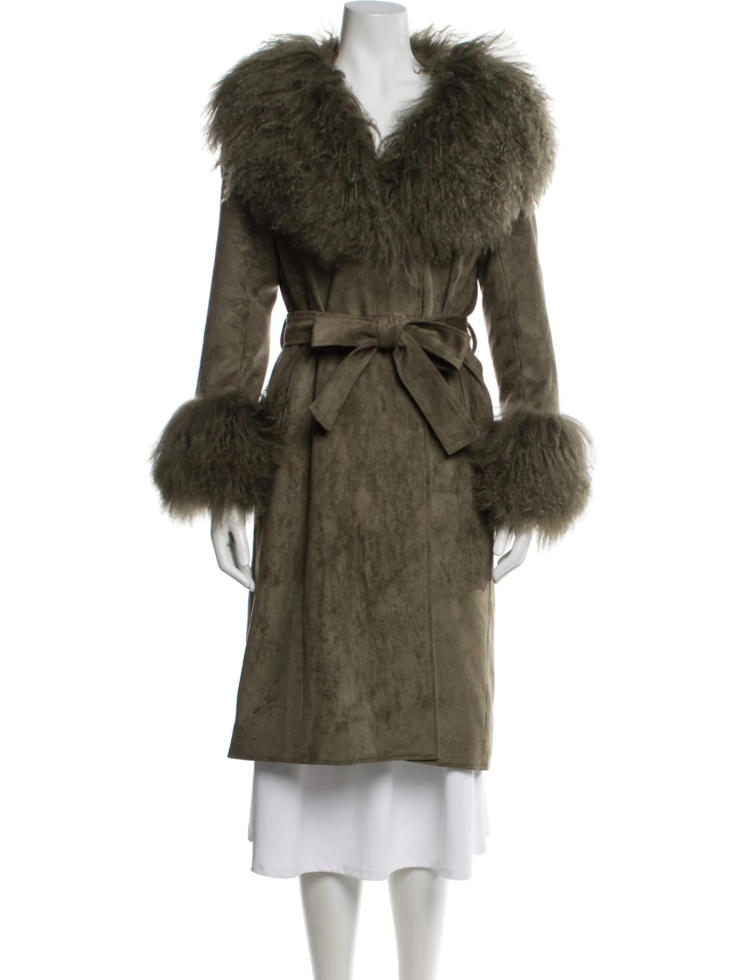 Charlotte Simone Faux Fur Coat - Green Coats, Clothing - WSIMO21177 | The RealReal | The RealReal