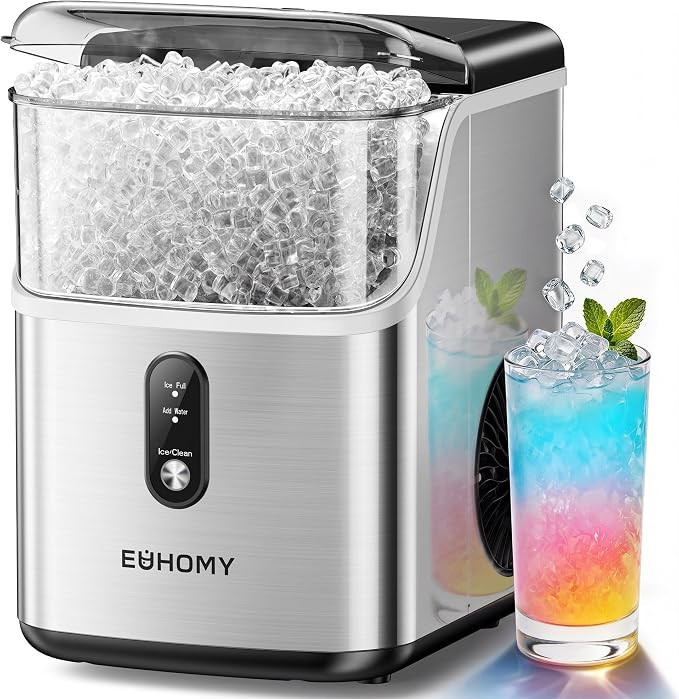 EUHOMY Nugget Ice Maker Countertop, Ready in 7 Mins, 35Lbs/24H Pebble Ice Maker Machine, Self-Cle... | Amazon (US)