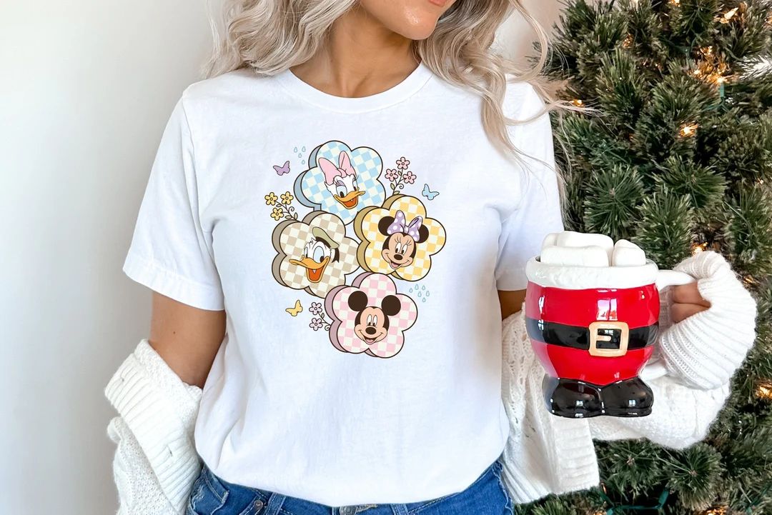 Disney Spring Shirt, Disney Flower and Batterfly Shirt, Disney Mickey and Friends Spring Shirt, D... | Etsy (US)