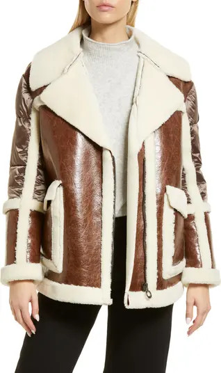 Raelynn Mixed Media Faux Fur Jacket | Nordstrom