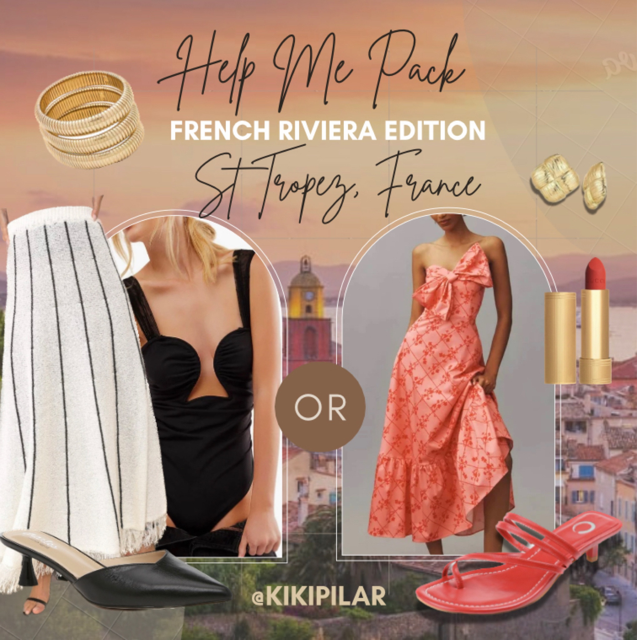 Help me pack
St Tropez
France
French girl style
French Riviera 
South of France
Southern France
Bow dress
Black bodysuit
Fringe skirt
Kitten heels
Gold jewelry 
Black bodysuit
Vacation outfit 
Date night 
Beach


#LTKShoeCrush #LTKTravel #LTKParties