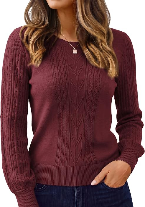 Belle Poque Womens Wool Blend Sweater Fall Dressy Pullover Sweaters Trendy | Amazon (US)