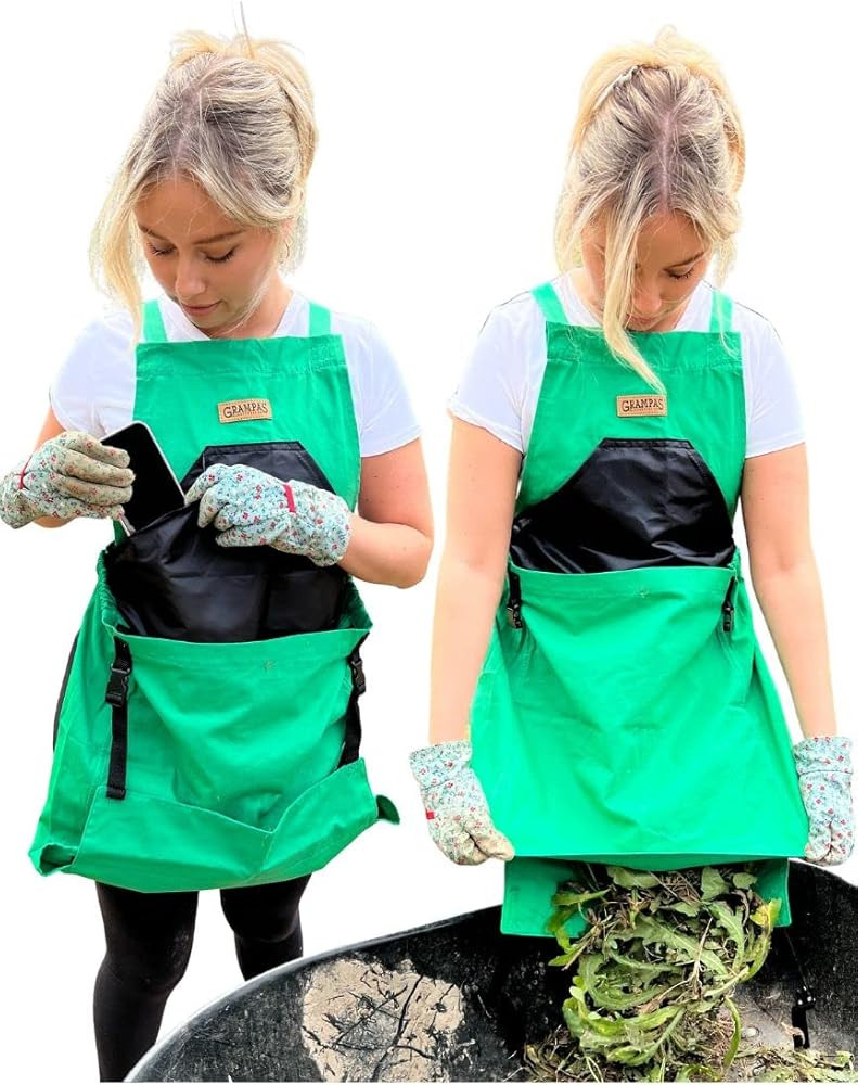 Grampa's Garden Apron - Cross Back Gardening Apron With Pockets For Women & Men | Harvest Apron w... | Amazon (US)