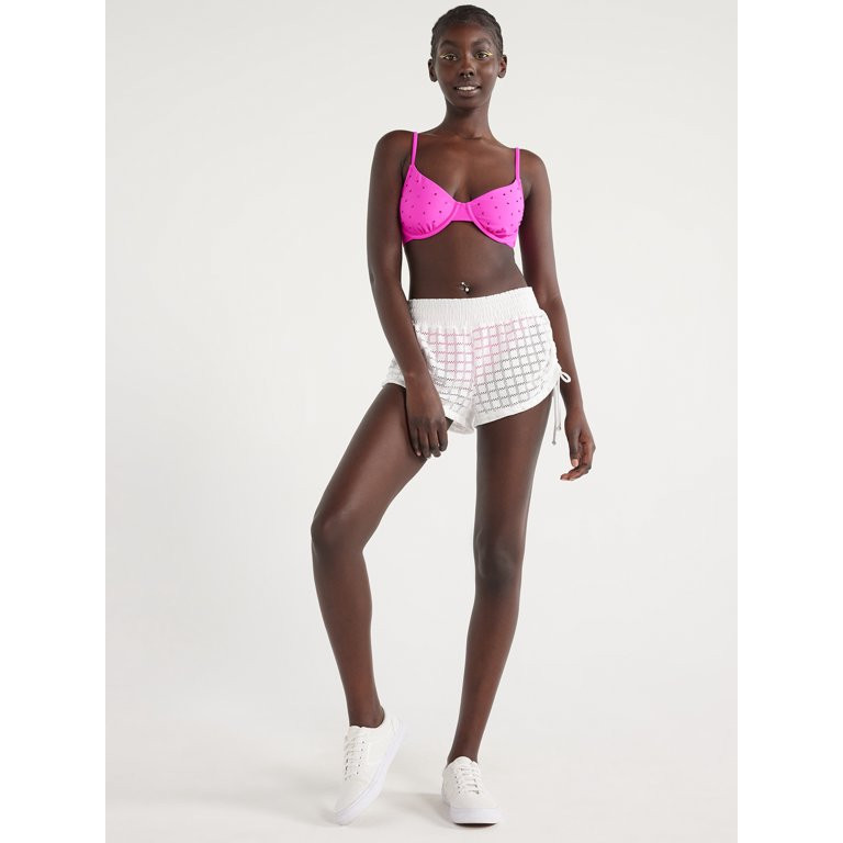 No Boundaries Juniors Crochet Shorts, Sizes S-2XL - Walmart.com | Walmart (US)