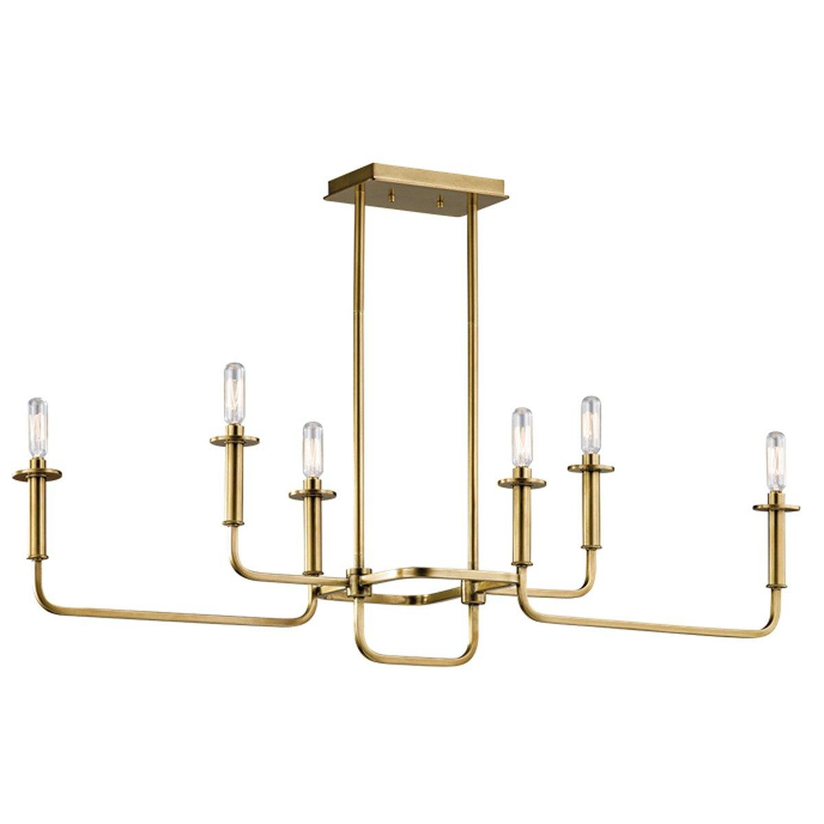 Geometric Minimalist Linear Chandelier - 6 Light | Shades of Light