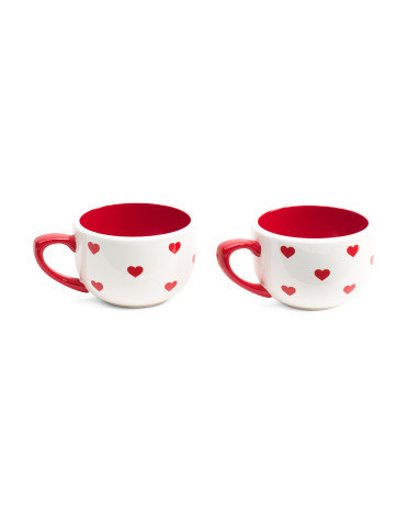 Set Of 2 16oz Jumbo Heart Mugs | Marshalls