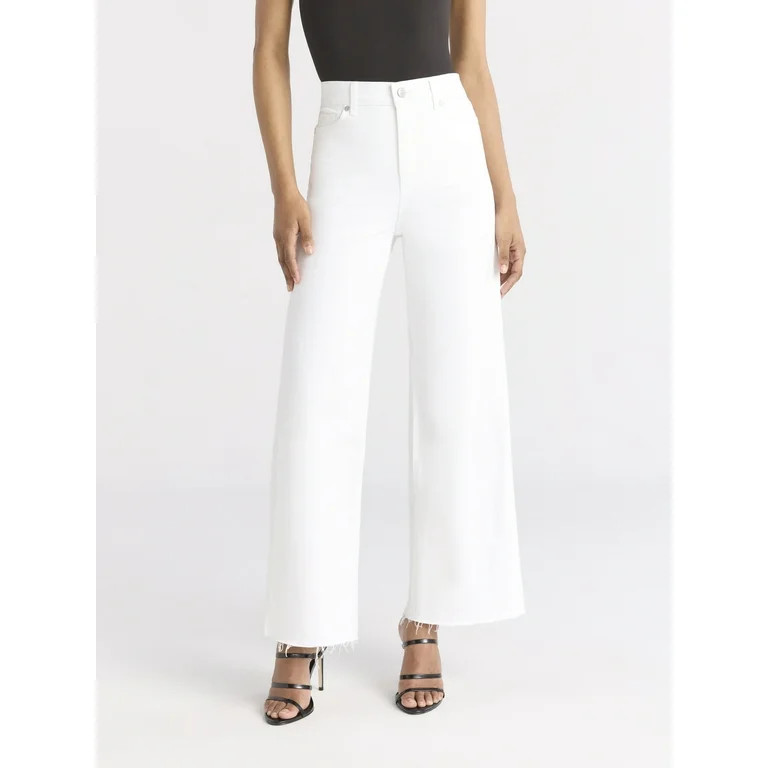 Sofia by Sofia Vergara Women's and Women's Plus Margot Wide Crop Super High Rise Jeans, Sizes 0-2... | Walmart (US)