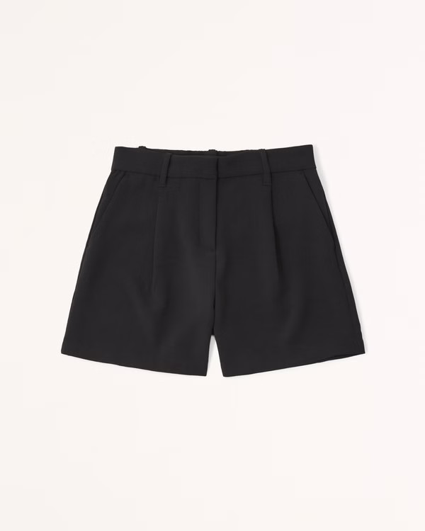 High Rise Premium Crepe Tailored Short | Abercrombie & Fitch (US)
