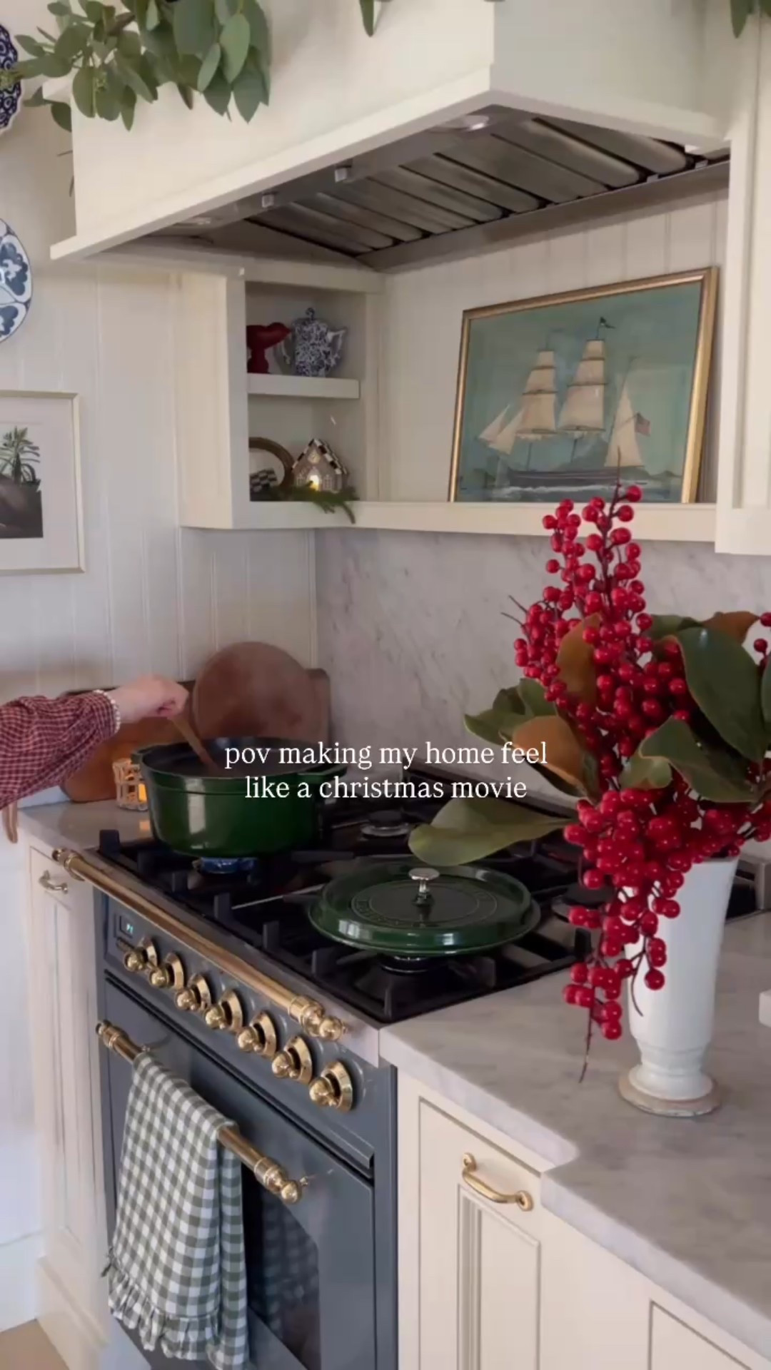 Romanticize everything this holiday season 🎄 Charming winter mugs, festive hot chocolate nights, twinkly lights, cozy family dinners around the table…all the nostalgic touches to make your home feel like a Christmas movie! ✨

Eucalyptus garland
Blue stove / range 
Vase and red berries
Blue and white plate 
Gingerbread Houses
Green pot
Gingham napkins
Tiered rattan stand
Candlesticks
Winter scene mugs
And more!

#LTKSaleAlert #LTKHoliday #LTKHome