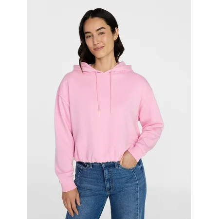 Time and Tru Women's Bubble Hem Pullover Hoodie, Size XS-XXXL | Walmart (US)