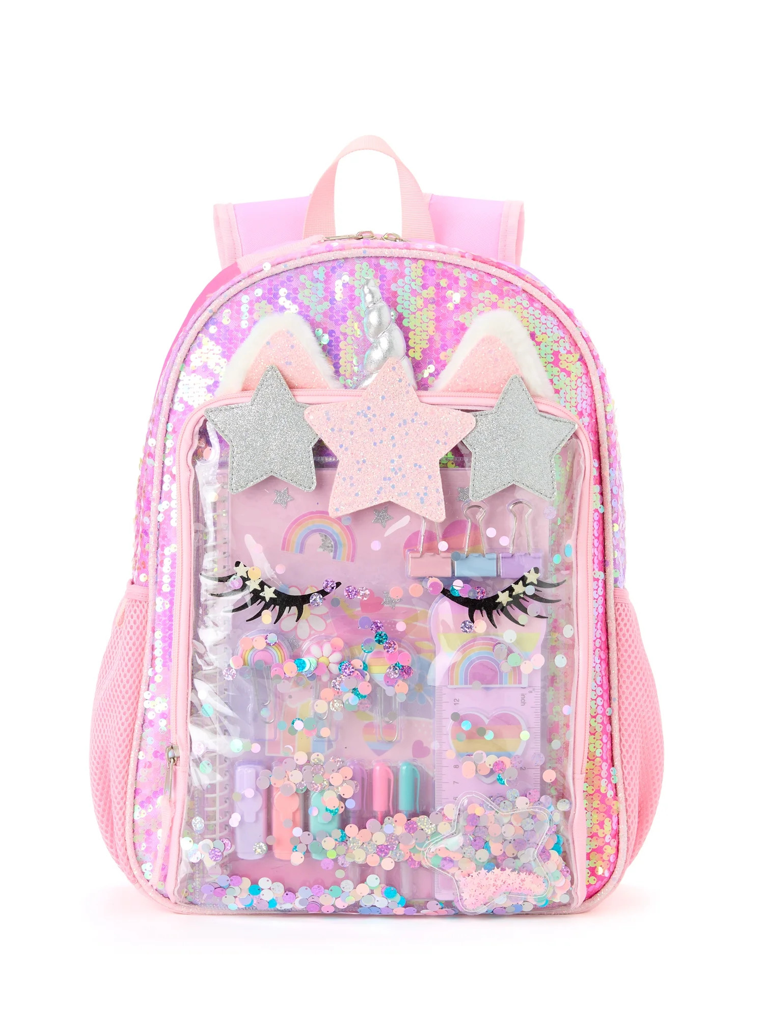 Schoolyard Vibes 17" Kids Backpack with Stationary Set | Walmart (US)