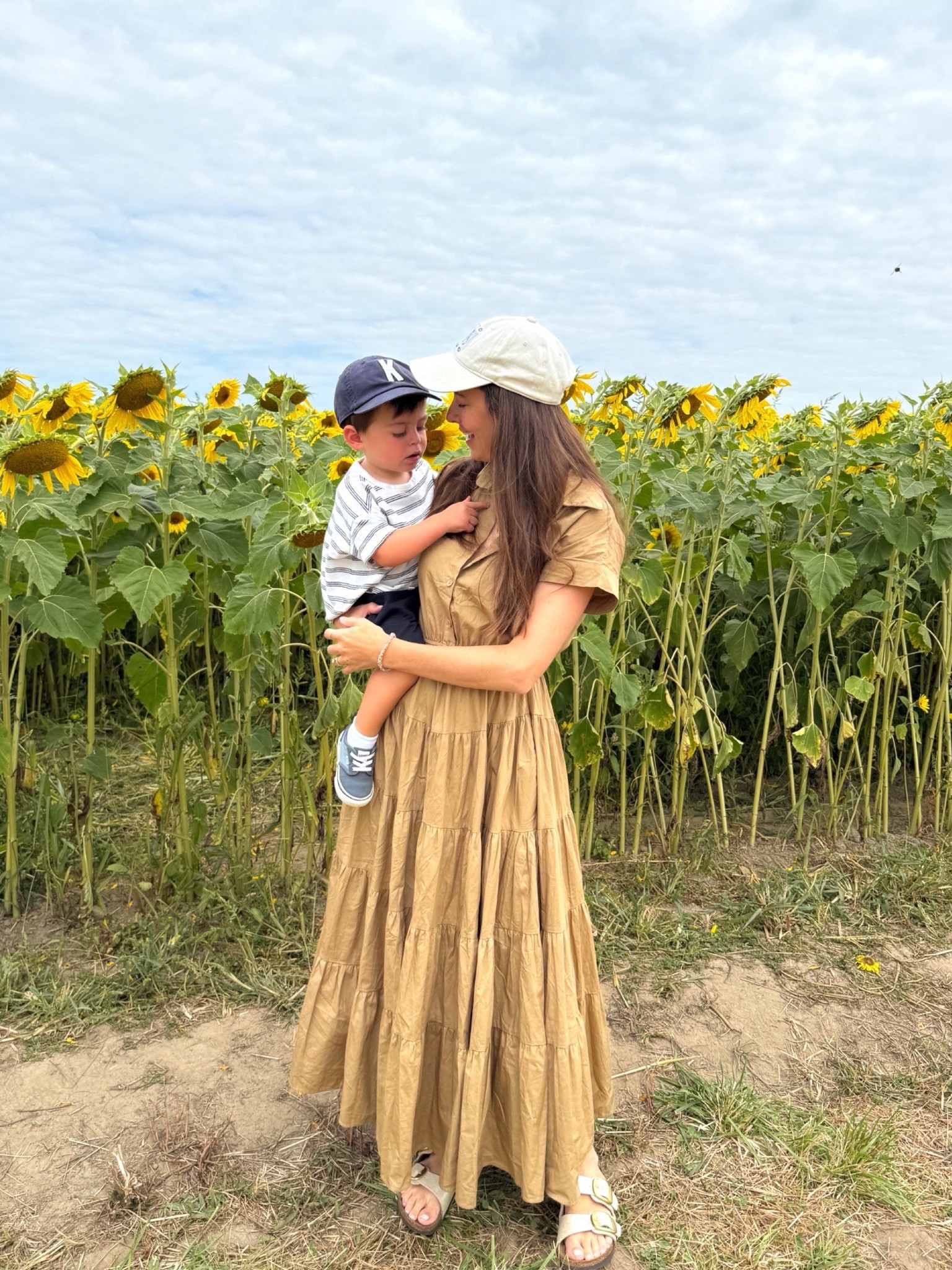 Apple picking, fall maxi dress, mom looks, fall farm outfit idea, pumpkin patch, toddler boy style 