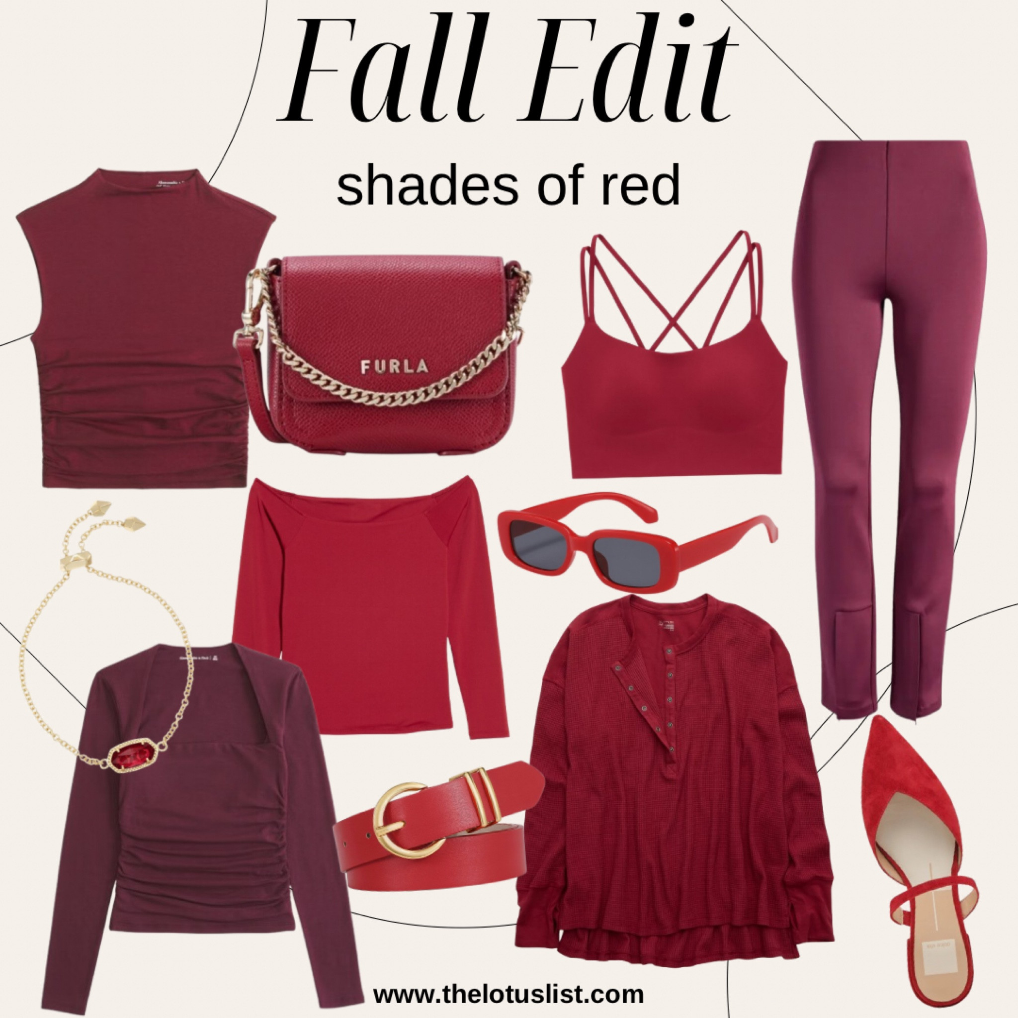 Fall Edit - Shades of Red

Ltkfindsunder100 / ltkfindsunder50 / LTKitbag / LTKshoecrush / LTKworkwear / blouse / blouses / long sleeved top / long sleeved blouse / high neck blouse / furla / red handbag / red bag / red top / burgundy top / burgundy blouse / red blouse / shades of red / leggings / red leggings / red sweater / oversized sweater / red sports bra / sports bra / red shoes / red flats / red belt / red sunglasses / sunglasses / sale / sale alert 

#LTKStyleTip #LTKSeasonal #LTKSaleAlert