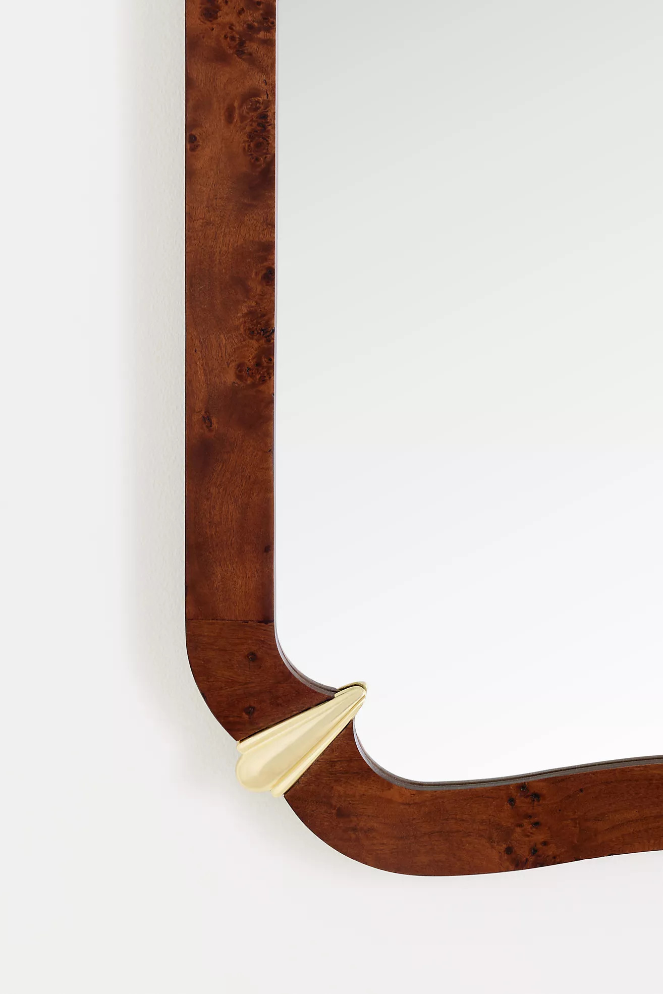 Violeta Scalloped Burlwood Wall Mirror | Anthropologie (US)