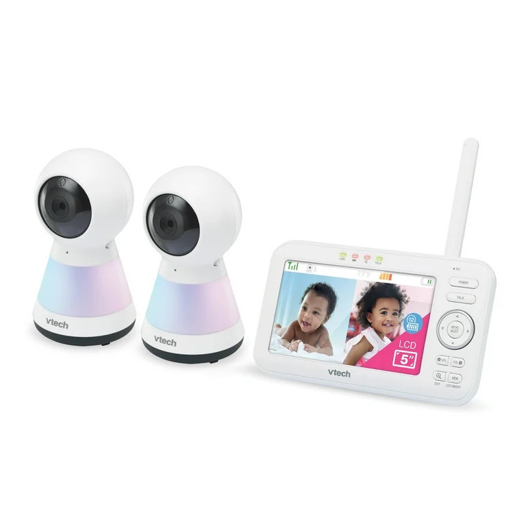 VTech VM5255-2 2 Camera 5" Digital Video Baby Monitor with Pan Scan and Night Light - Walmart.com | Walmart (US)