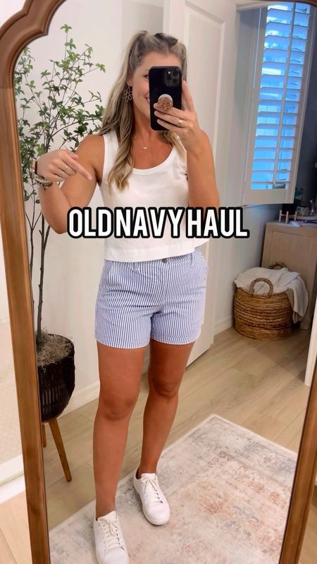 OLD NAVY HAUL!!!! All on sale!!! Sizing info: chino shorts - size XS , very stretchy waistband / white tank true to size small / flowy pull on pants (great for everyday summer, date night OR summer workwear too!) - true to size small / size XS halter top - this is SO good - love the ribbed texture and stretch. And the halter strap is adjustable! / size 2 jeans - true to size — very stretchy and comfy!! / size Xs white top - runs a little boxy / size Small romper, true to size / size XS coverup dress - absolutely LOVE this material an adjustable shoulder ties. //



Summer outfit ideas 
Summer outfits
Date night 
Date outfits 
Summer vacation
Vacay
Travel
Trip
Everyday summer outfits 


#LTKunder50 #LTKtravel #LTKsalealert