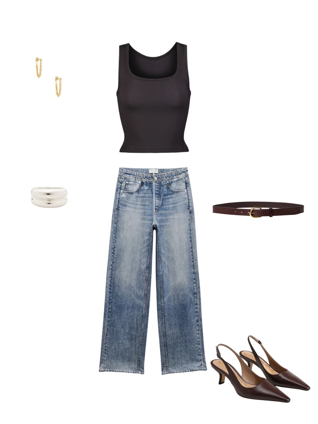 Super cute and chic casual fall outfit! Love this for a lunch or dinner date. The comfiest Rag + bone jeans and love this skims top  

#LTKxMadewell #LTKFindsUnder100 #LTKSeasonal