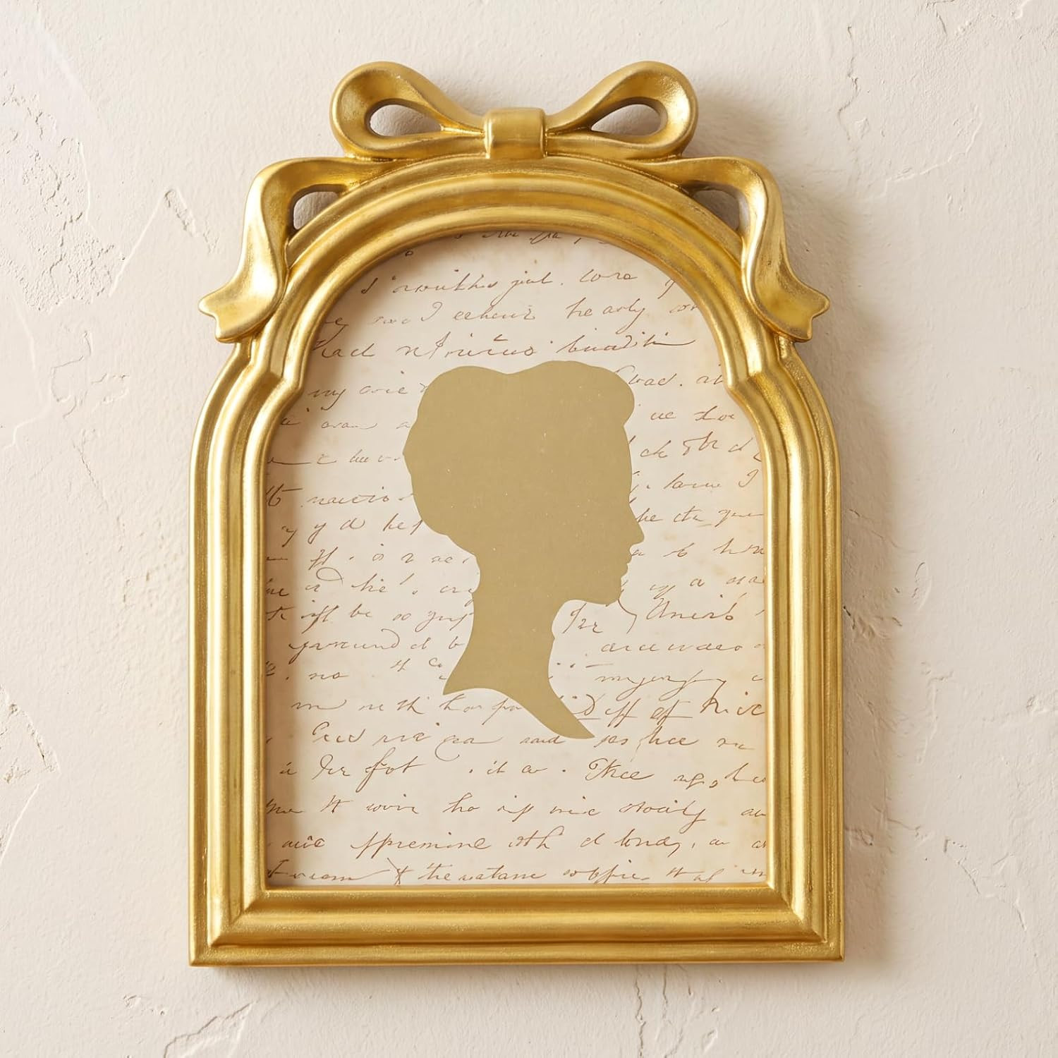 AceOrbit 8x10 Inch Gold Bow Picture Frame Vintage Arch Edge Wooden Real Glass Photo Frame for Desktop Display Home Decor Family Friends Wedding Graduation Gifts | Amazon (US)