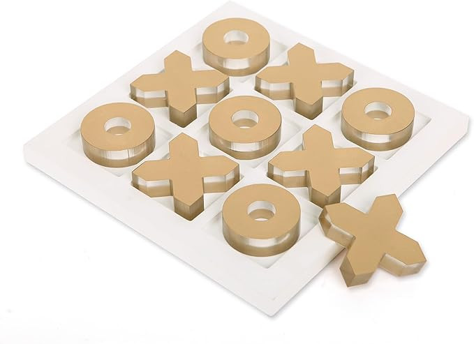NIKKY HOME Acrylic Tic Tac Toe Wood Board Game Classic Coffee Table Decor Decorative Wooden Trave... | Amazon (US)