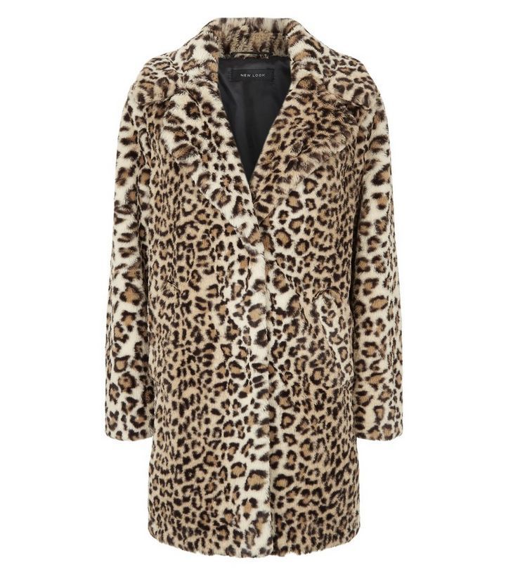 Brown Leopard Print Faux Fur Coat | New Look | New Look (UK)