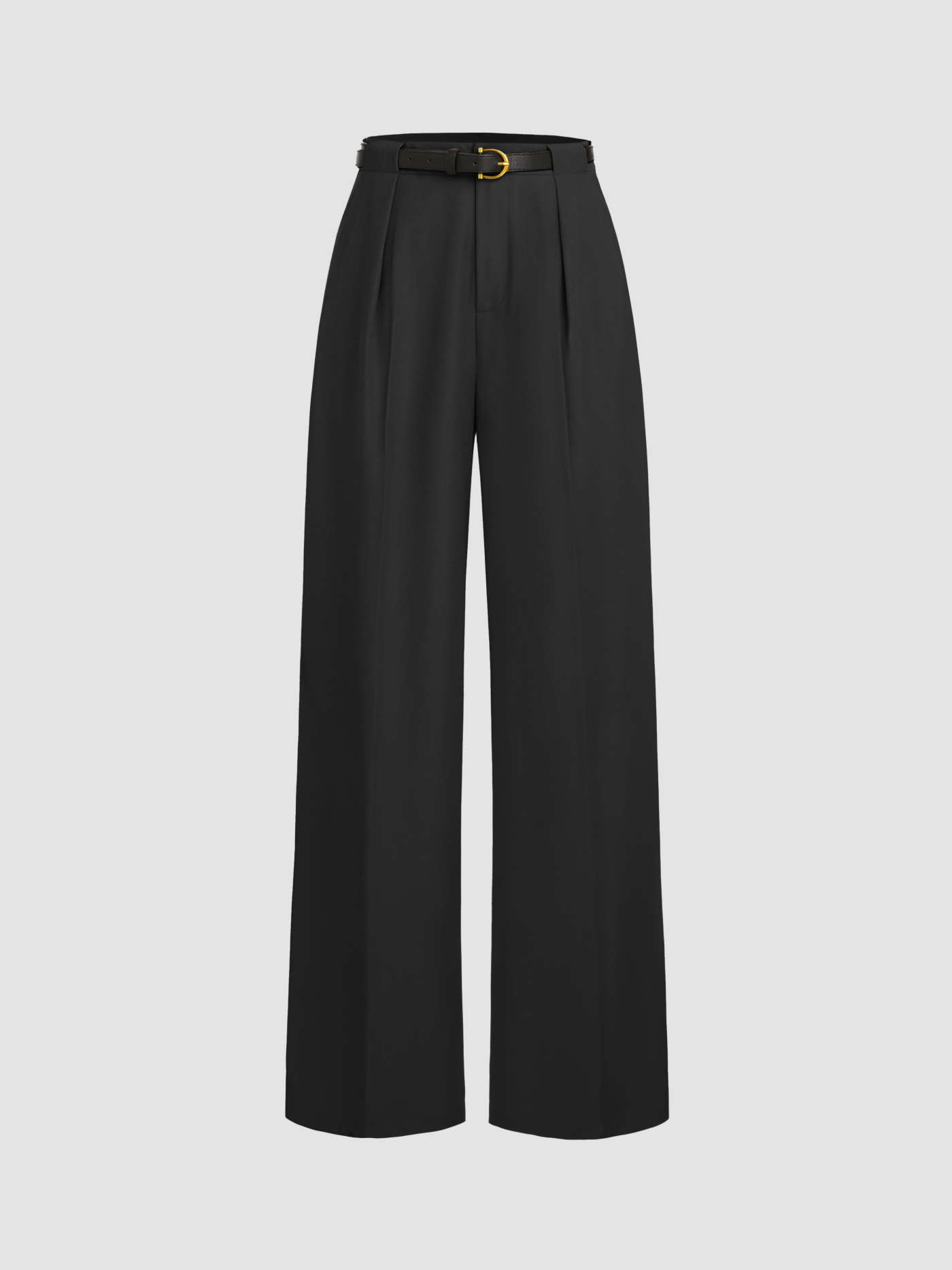 Pantalón de pierna recta sólido con cinturón | Cider