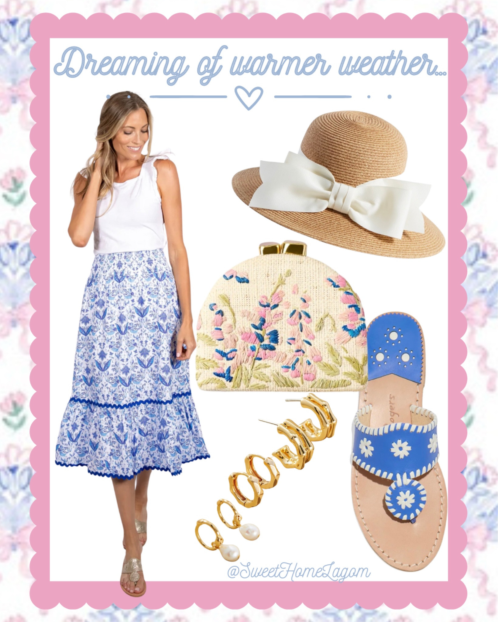 This outfit is making me want to look up flights to Palm Beach! I have this packable hat and I was skeptical that it would keep its shape but it looked perfectly new coming out of my suitcase! 


decor inspiration | grandmillennial | southern living | chinoiserie | home decor | coastal | traditional | classic | granny chic | blue and white | pink bows | ruffle | preppy style | winter outfit | sneakers | living room | bedroom | jeans | bedding | tuckernuck | jack rogers | Pamela Munson | bamboo gold earrings | RIC RAC 

#LTKstyletip #LTKshoecrush #LTKfindsunder100