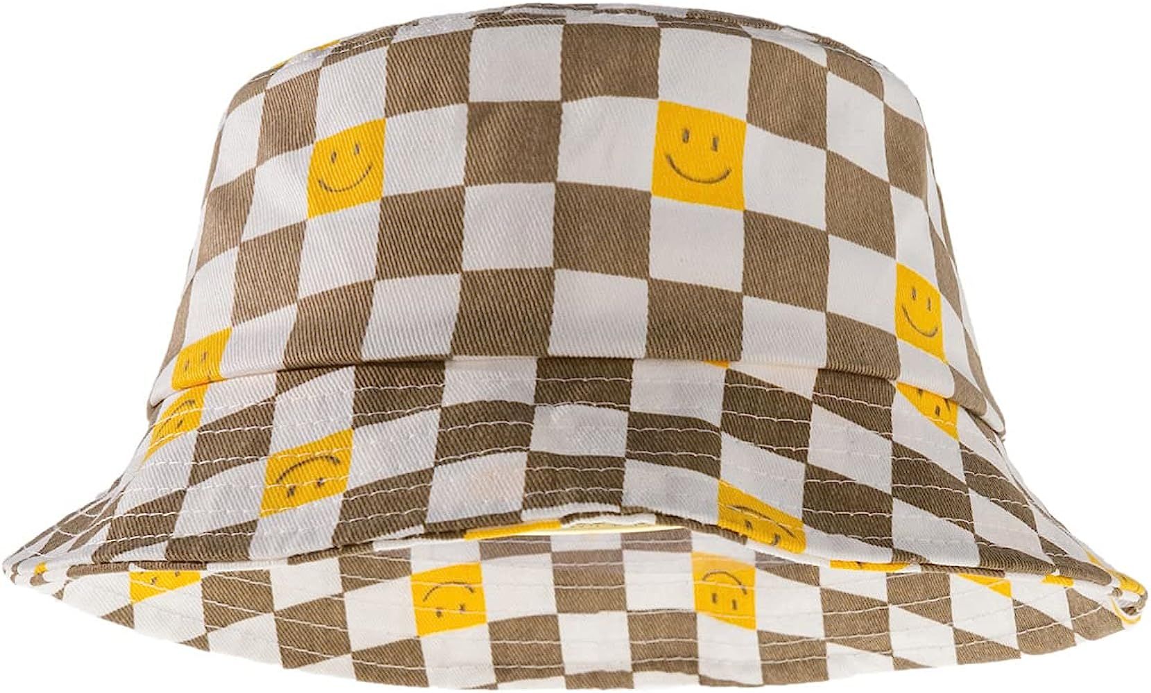 WINZIK Baby Boys Girls Spring Summer Cute Smiley Face Embroidered Corduroy Fisherman's Hat Beanie To | Amazon (US)