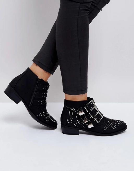 Truffle Collection Western Stud Buckle Boots | ASOS US