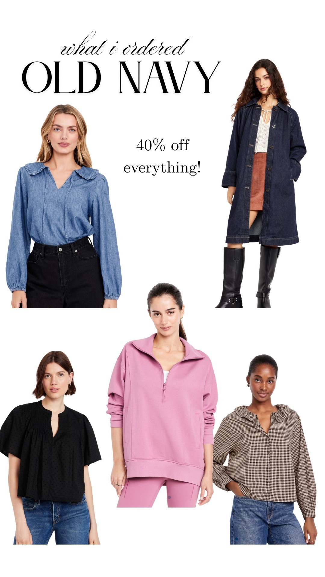 Old Navy is running 40% off everything and starting to roll out some Fall pieces!