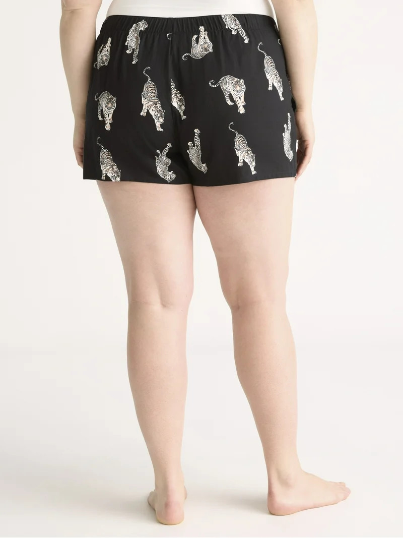 Joyspun Women's Woven Pajama Boxer Shorts, 3'' Inseam, Sizes XS-3X | Walmart (US)