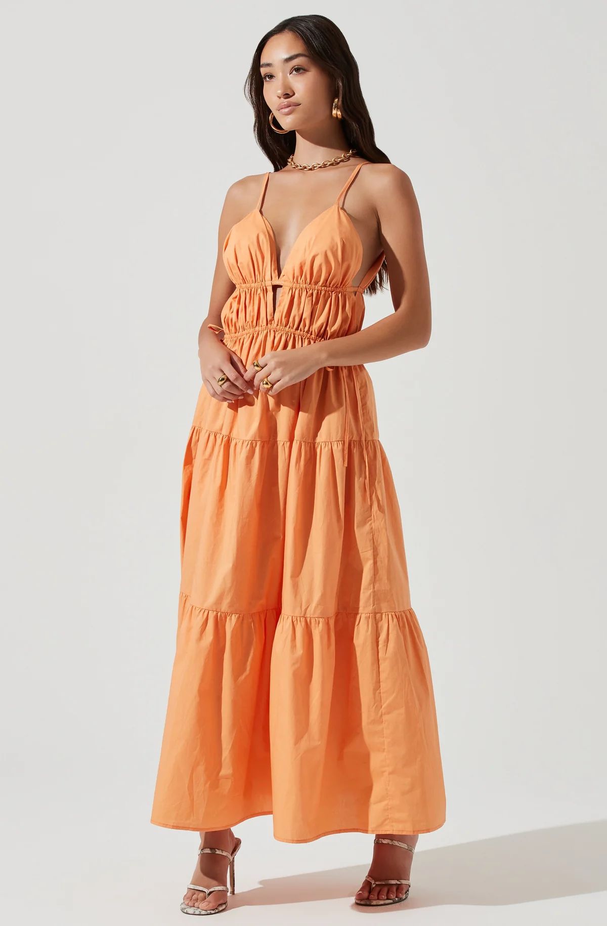 Cassie Cinched Tiered Maxi Dress | ASTR The Label (US)