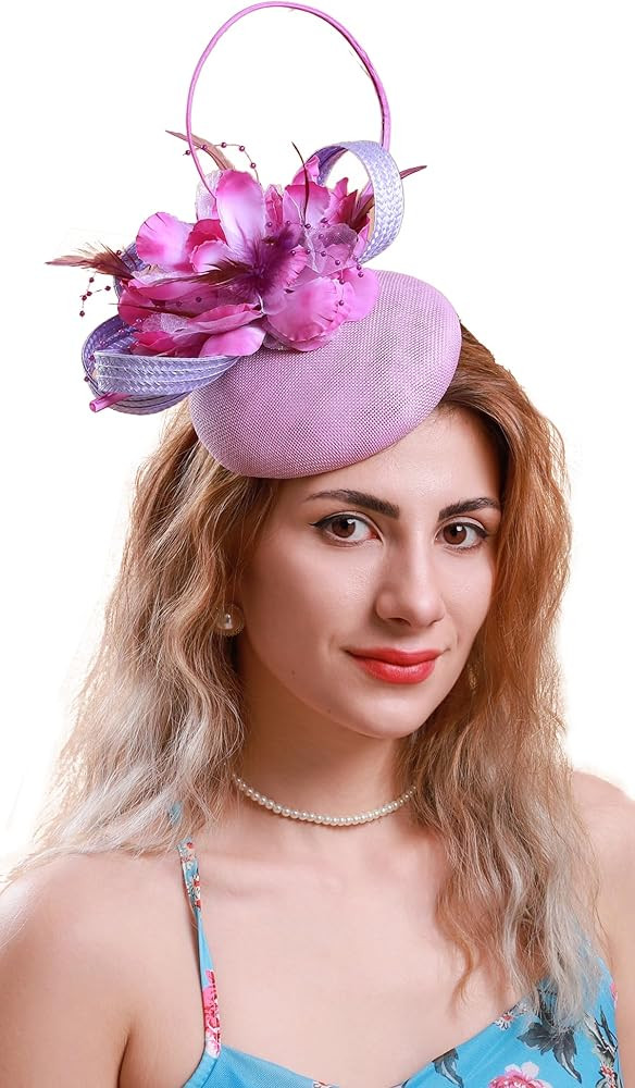 Cizoe Fascinators Hat for Women Kentucky Derby Headpiece Tea Party Hats Feather Wedding Headware ... | Amazon (US)