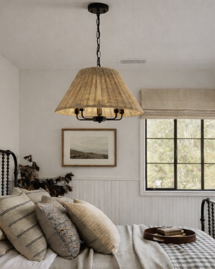 Love the McGee and Co woven pendant, but it’s pretty pricey. I found another version from Home Depot. That would look gorgeous in a bedroom or living room, woven rattan pendant look for less.

#LTKSaleAlert #LTKHome