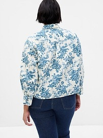 Gap × LoveShackFancy 100% Organic Cotton Cropped Shirt | Gap (US)