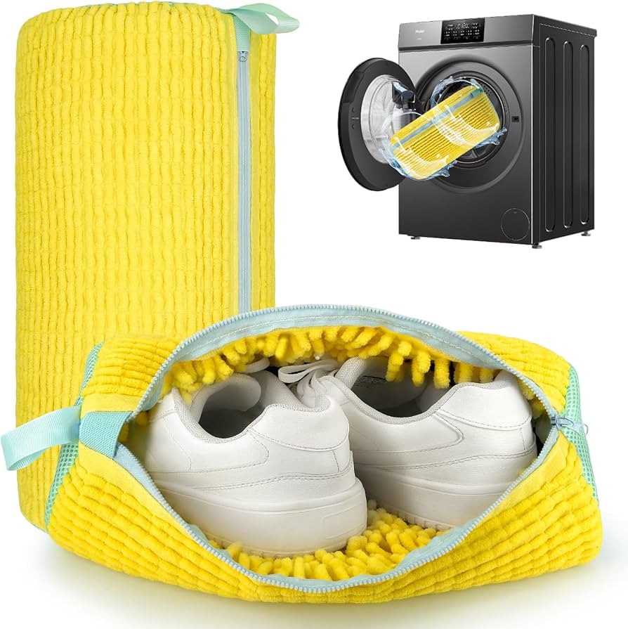 Shoe Washing Machine Bag: 2 Pack Reusable Shoes Cleaning Bags, Heavy Duty Shoe Laundry Bag for Wa... | Amazon (US)