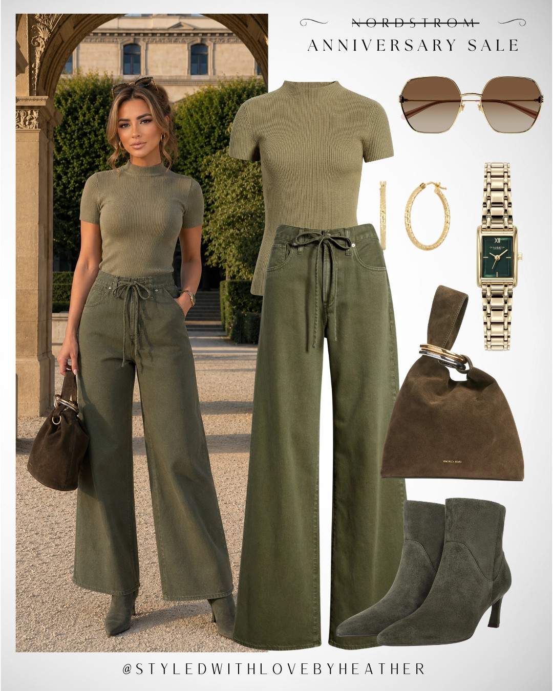 This olive matching set is giving effortless quiet luxury. 🌿 The perfect Nordstrom Anniversary Sale find for everyday chic. Shop this look in my LTK before it's gone! 💚 

 #LTKootd #LTKSaleAlert #LTKPetite