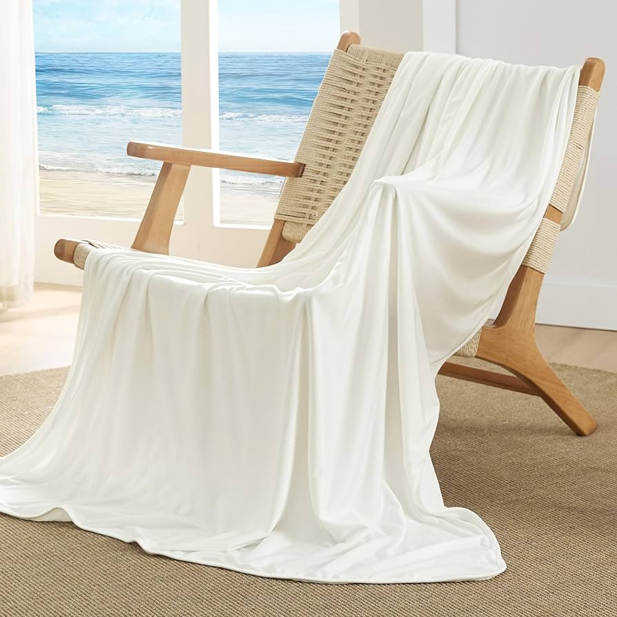 Bedsure Off White Cooling Blanket for Hot Sleepers - Summer Cold Throw Blanket for Bed, Arc-Chill... | Amazon (US)