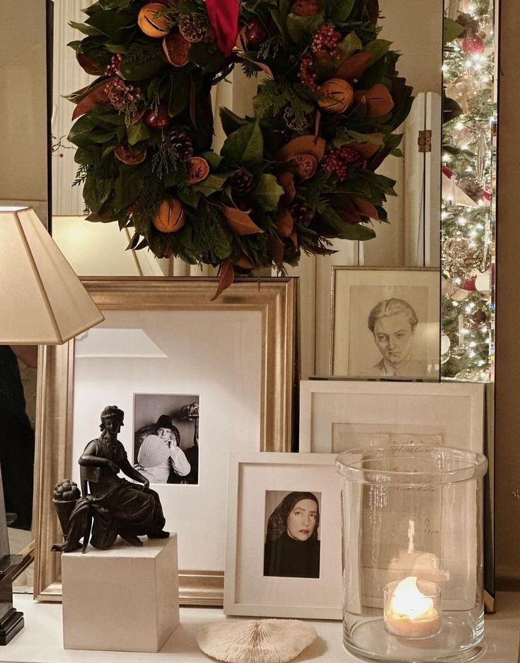 Found this holiday styling inspo on Pinterest and I love the idea of filling a table with tons of silver picture frames with b&w photos. It even makes for a super great and personal gift- something they’ll keep forever🤍

#LTKSeasonal #LTKGiftGuide #LTKHome