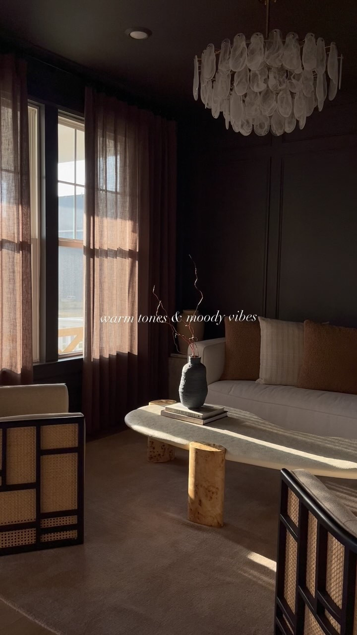 Warm, moody tones are setting the vibe this spring 🍄‍🟫🤎 
.
.
.
.
.
.
.
.
.
.
#organicmodern #midcenturyhome #midcenturymodernhome #cozyhomedecor #curated #modernhomedecor #japandistyle #transitionaldesign #wayfaircreator #livingroom #colordrenching