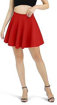 Urban CoCo Women's Basic Versatile Stretchy Flared Casual Mini Skater Skirt | Amazon (US)