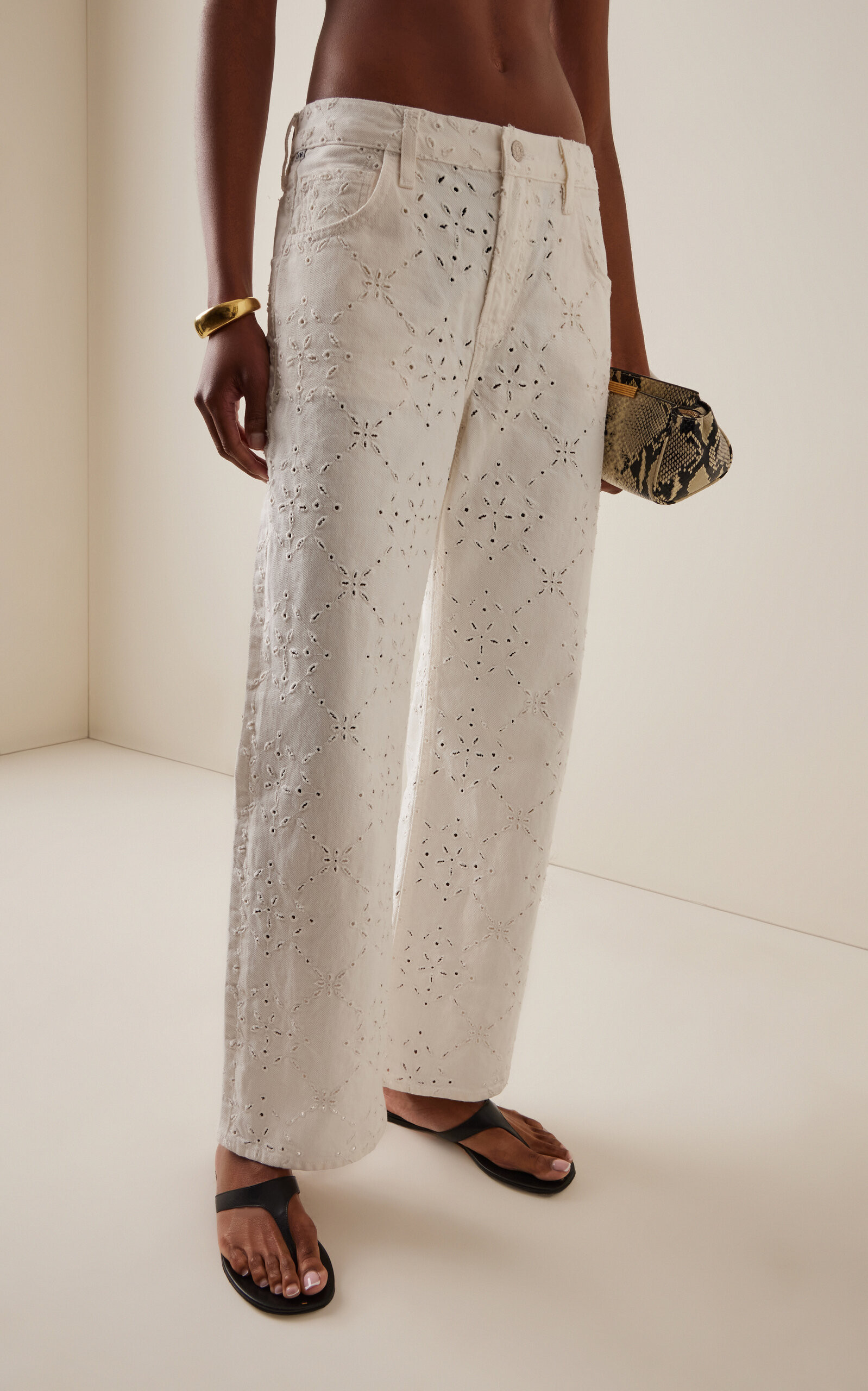 Lindz Rigid Mid-Rise Wide-Leg Jeans | Moda Operandi (Global)