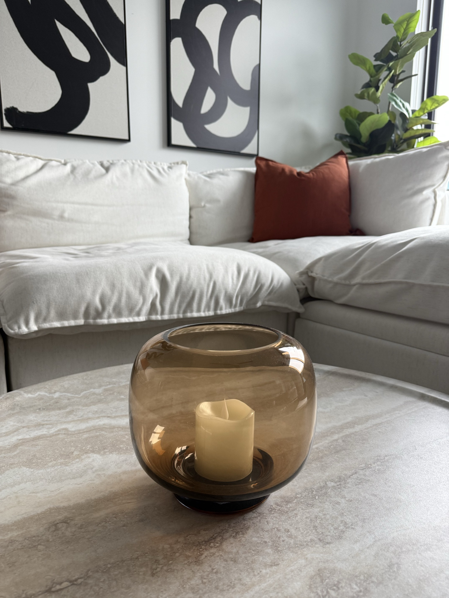 Amber candle holder, perfect accent if you are decorating for fall. 

#LTKHome #LTKSeasonal #LTKFindsUnder50