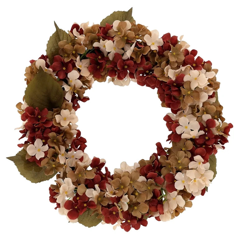 My Texas House Hydrangea Wreath, Cream and Brown, 24" | Walmart (US)
