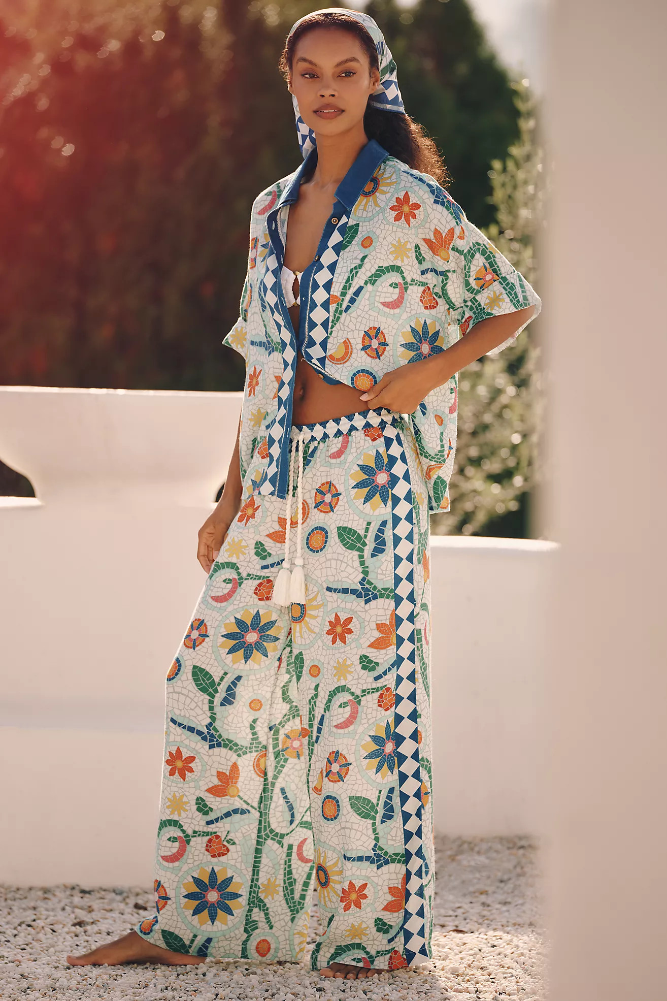 Celandine Linen Wide-Leg Pull-On Pants | Anthropologie (US)