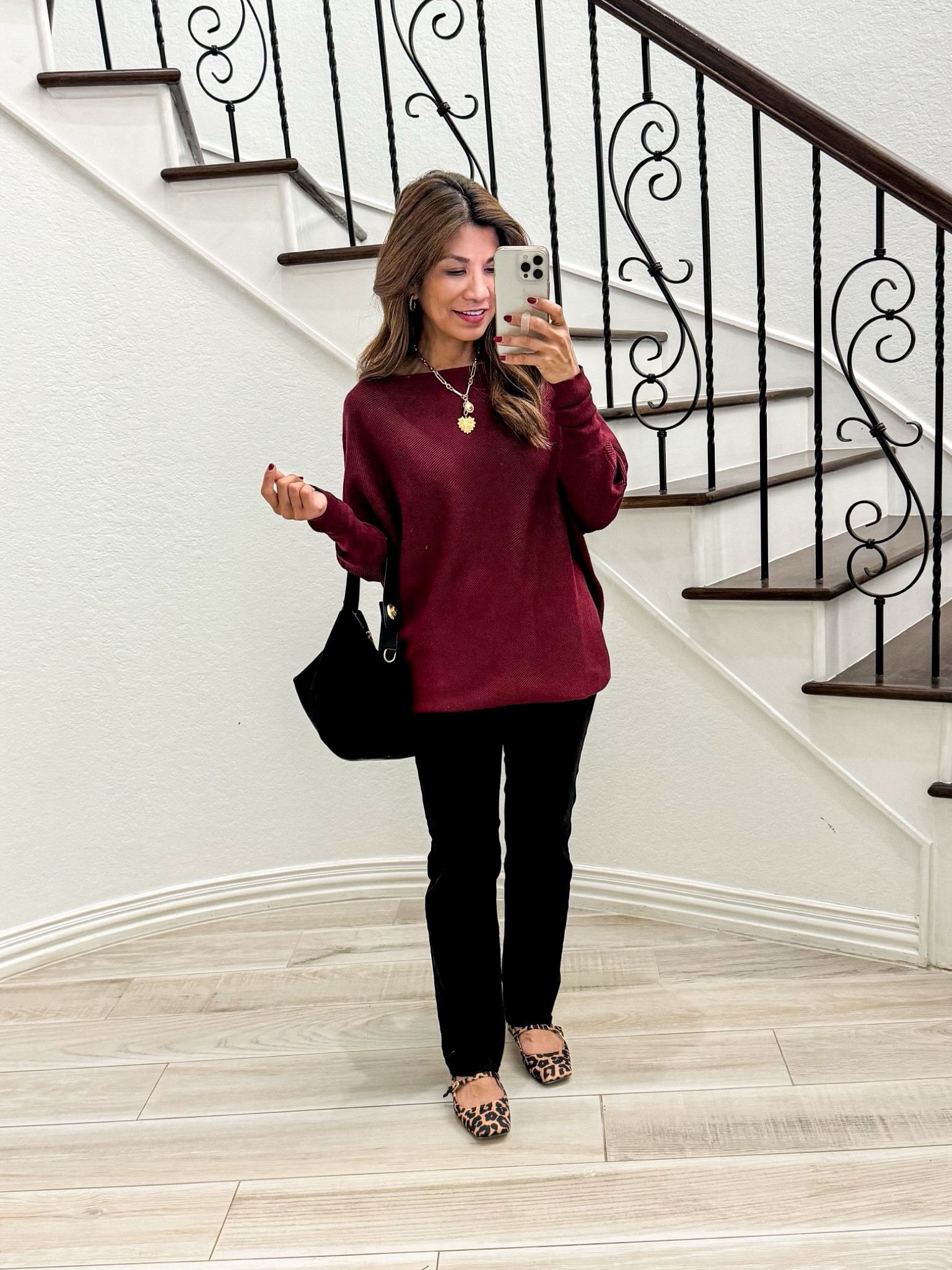 Easy Fall and Thanksgiving outfit. Boatneck seater in one size in color Burgundy; stretchy and comfy. Black jeans in size 2 short length (I’m 5’2”), tts. Leopard shoes tts (linking exact and more affordable pair too).

Amazon finds, teacher outfit, fashion over 50, midlife fashion, petite fashion, fall fashion, fashion over 40

#LTKStyleTip #LTKFindsUnder50 #LTKOver40