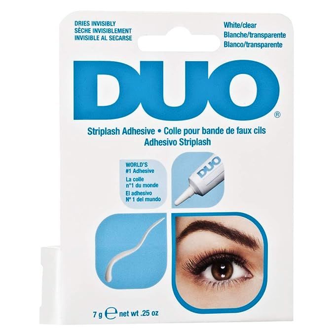 DUO Strip Lash Adhesive White/Clear, for strip false eyelash, 0.25 oz | Amazon (US)