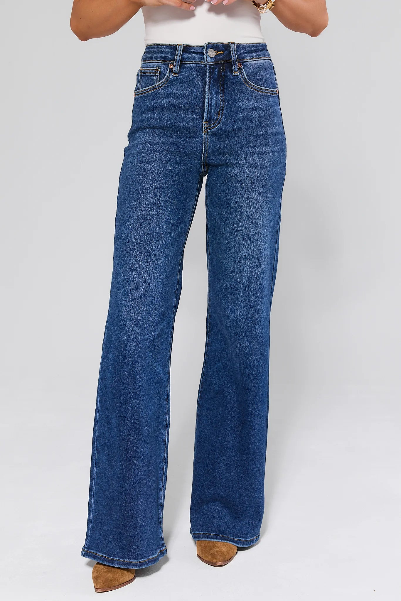 Linda Dark Wash Flare Jeans | Avara