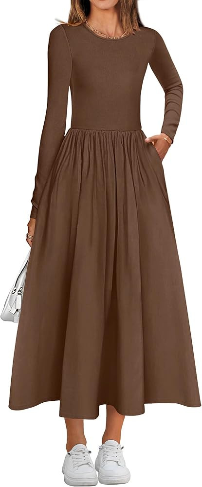 KIRUNDO Women Wedding Guest Homecoming Dress | Casual, Long Sleeve, Fall Dresses, Elegant | Amazon (US)